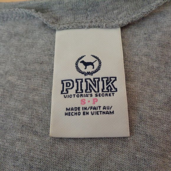 PINK Victoria's Secret Embellished Jewel Cardigan Button Sweater Gray Size Small - Picture 3 of 5
